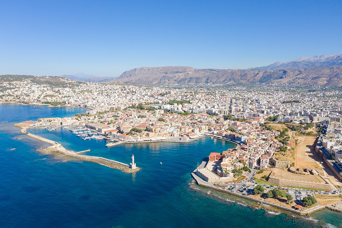 Aerial view of Chania